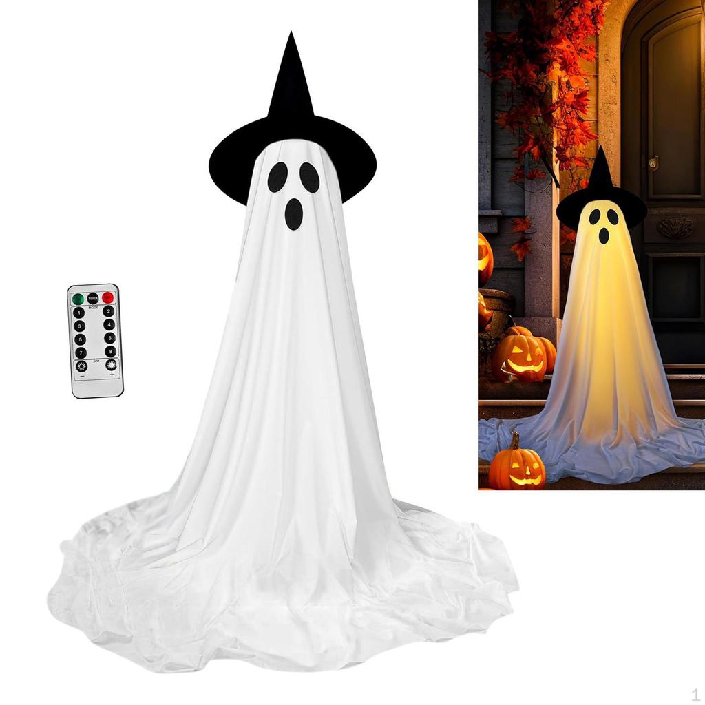 Illuminated Ghostly Figure Halloween Decoration for Outdoor Parties