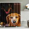 Vibrant Bathing Shower Curtain Adorable Dogs Print Bathroom Decoration Waterproof Fabric Home Accessories Modern Artistic Design