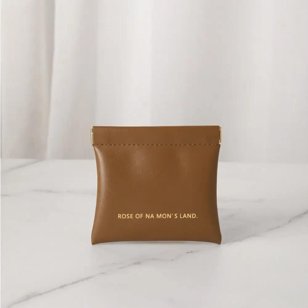 Storage Bag with Automatic Closing Function Wired Headphone Storage Bag PU Coin Purse Mini Portable Lipstick and Makeup Bag