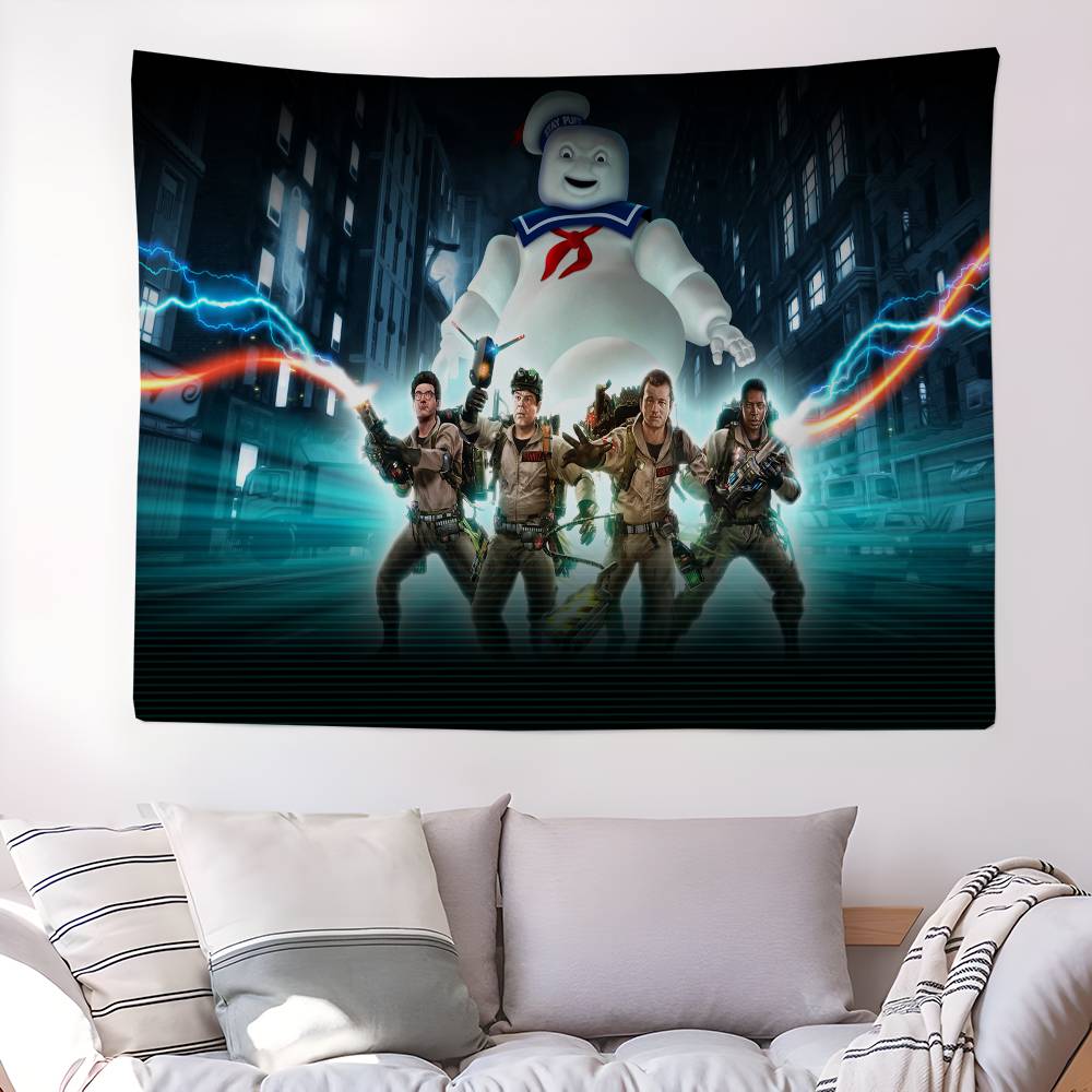Movie GGhostbusters Anime Tapestry Hippie Flower Wall Carpets Dorm Decor Cheap Hippie Wall Hanging