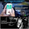Bluetooth OBD2 skener APP pre auto: Bezdrôtový jednoduchý setup 1S Automatické pripojenie k telefónu - Čítačka chybových kódov motora vozidla s funkciou vymazania/resetovania Diagnostický nástroj
