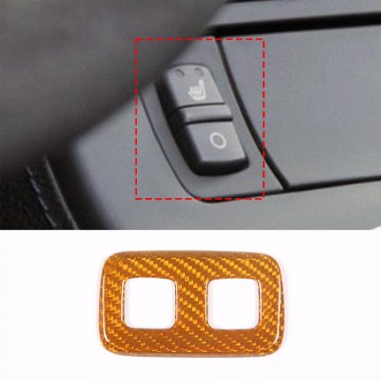 Gelbe Kohlefaser Tankdeckel Schalter Knopf Zierleiste für Corvette C6 2005-13