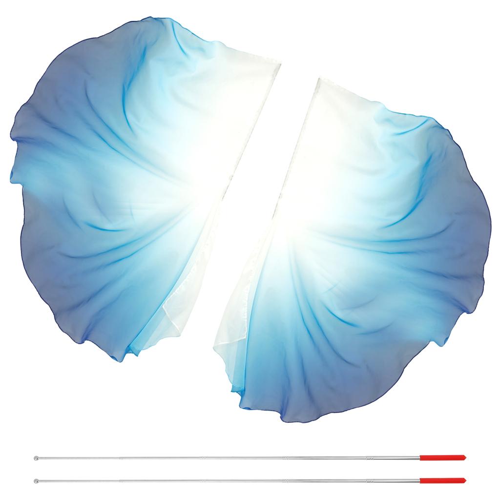 2Pcs Christian Dance Flags Angel Wing Flags With Sticks Belly Dance Opening Ceremony Dance Props for Church Dance Accessories