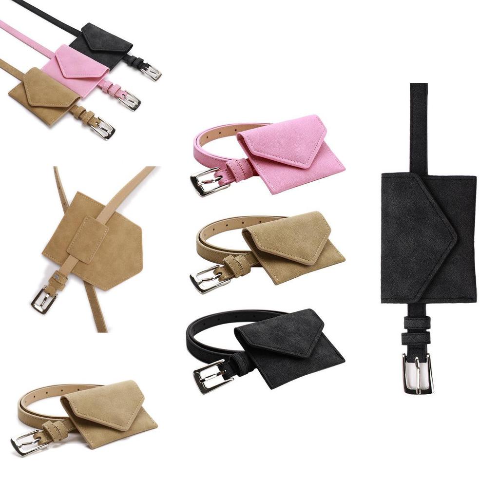 Suede Waist Pack For Women With Solid Color Design Small Crossbody Bag