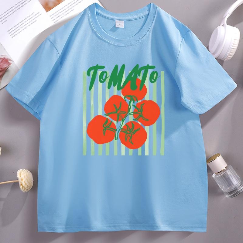 Tomato Girl Summer Tshirt Garden Farmers Market Gardening T Shirt Casual Cotton Short Sleeve Tomatoes Tee Unisex Clothing