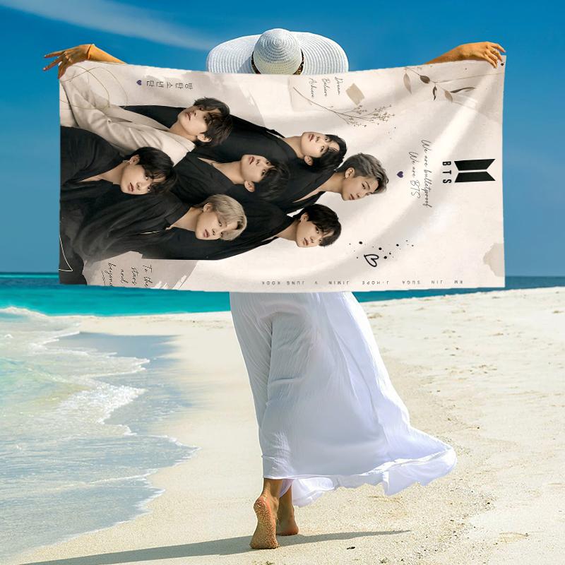 Bt Character Collage Towel Large Quick-Drying Microfiber soft S-Square Pants-s Beach Towel for Travel Fitness Bathing Camping. 0730s133