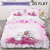 Diddl Pattern Bedding Uilt Set Uilt Cover Pillowcase Home Decoration Birthday Gift (1 * Duvet Cover + 2 * Pillowcase  Without Core)