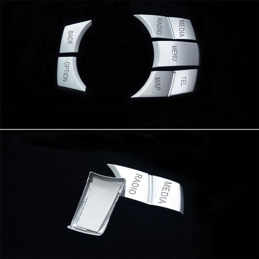 Cromato Multi-Media 7 Pulsanti Copertura Decorativa Finitura Per BMW Serie 3 4 5 6 X5 X6 iDRIVE