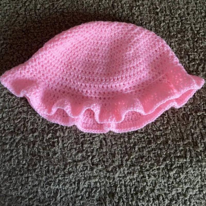 Hand knitted cute woolen hat little yellow duck pudding dog warm scarf adult hat