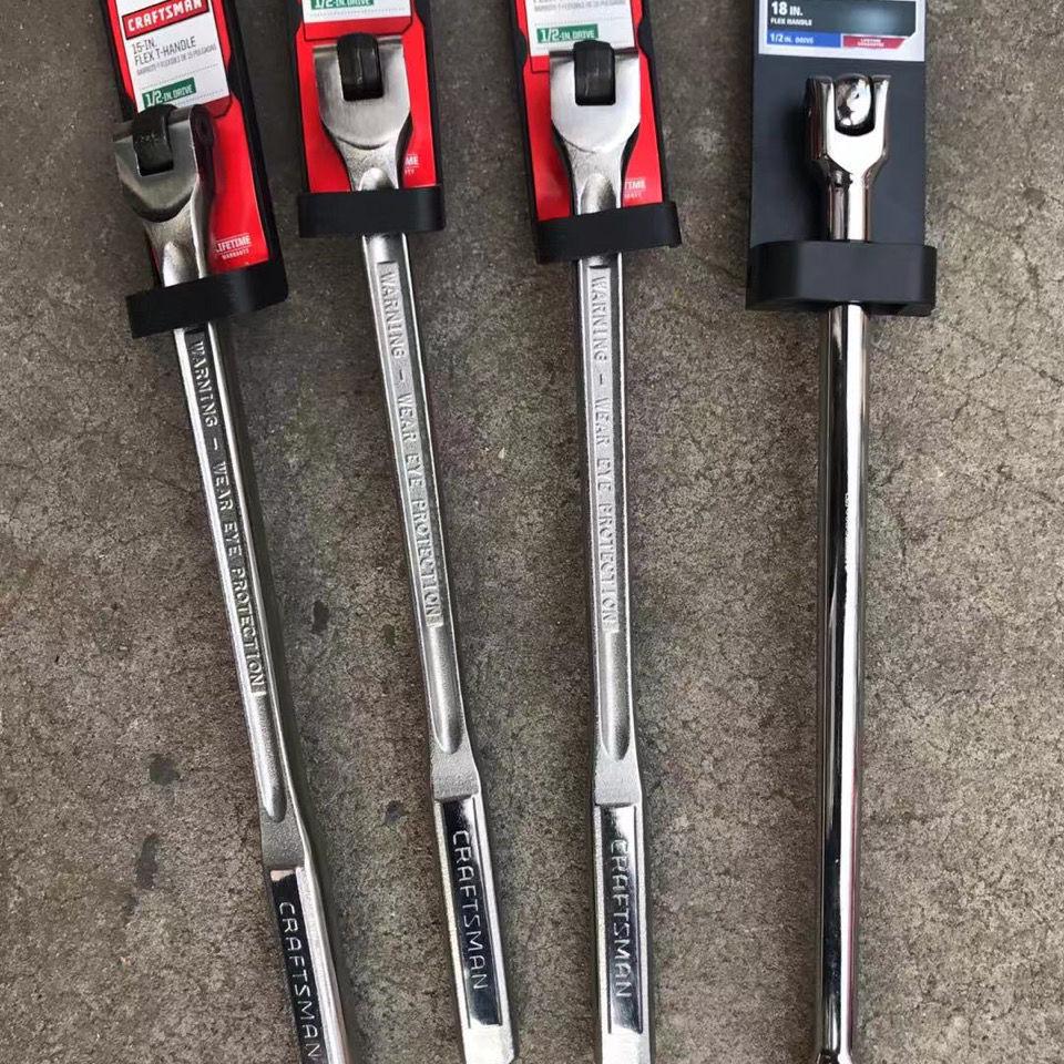 Dafei 15" & 18" F-Handle Movable Socket Wrench Lever, 1/2" Drive