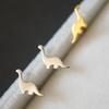 Ancient Animal Dinosaur Shape Stud Earrings Simple Metal Style Ear Piercing Accessories for Women/Men Couple Love Jewelry