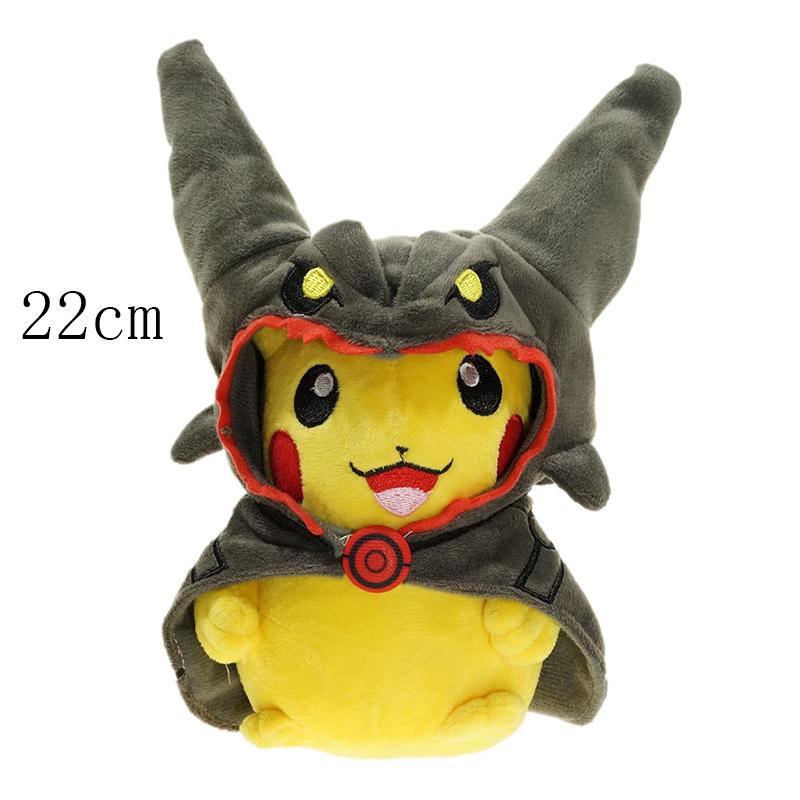 Pikachu Cosplay Cos Eevee Plush Toys Pikachu Peluche Garchomp Tyranitar Lucario Rayquaza Morpeko Gengar Plushies Stuffed Doll