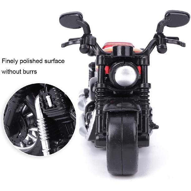 Motorcycle Model, Alloy Small Motorbike Car Model Pull Back Miniature Powered Model Collection Cake Toppers Ornaments Birthday Gift Party Favors