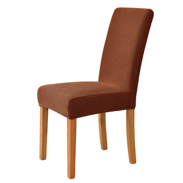 

Universal Jacquard-Patterned Chair Cover Stretchy Solid Color Chair Covers Dining Room Wedding Hotel Banquet Event Home Decor Washable Seat Case 1 piece
