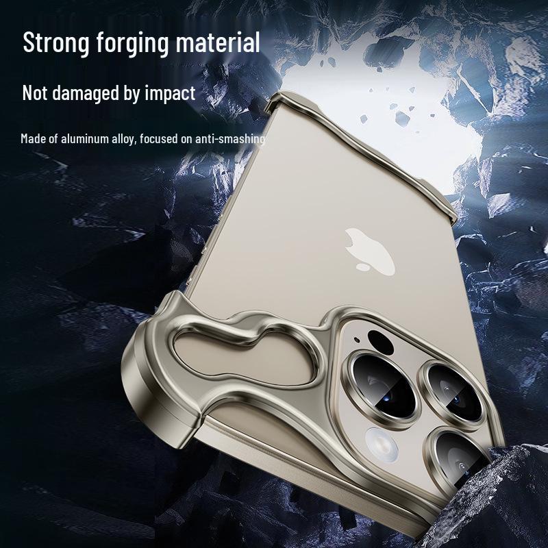 iPhone 16 Pro Max Metal Frame Case with 15 Lens Film, No Back Panel