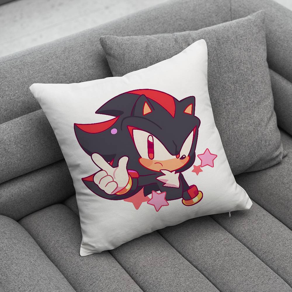 SShadow the HHedgehogS Pillow Case For Home Bedroom Car Office Decoration Living Room Sofa Cushion Cover Suitable