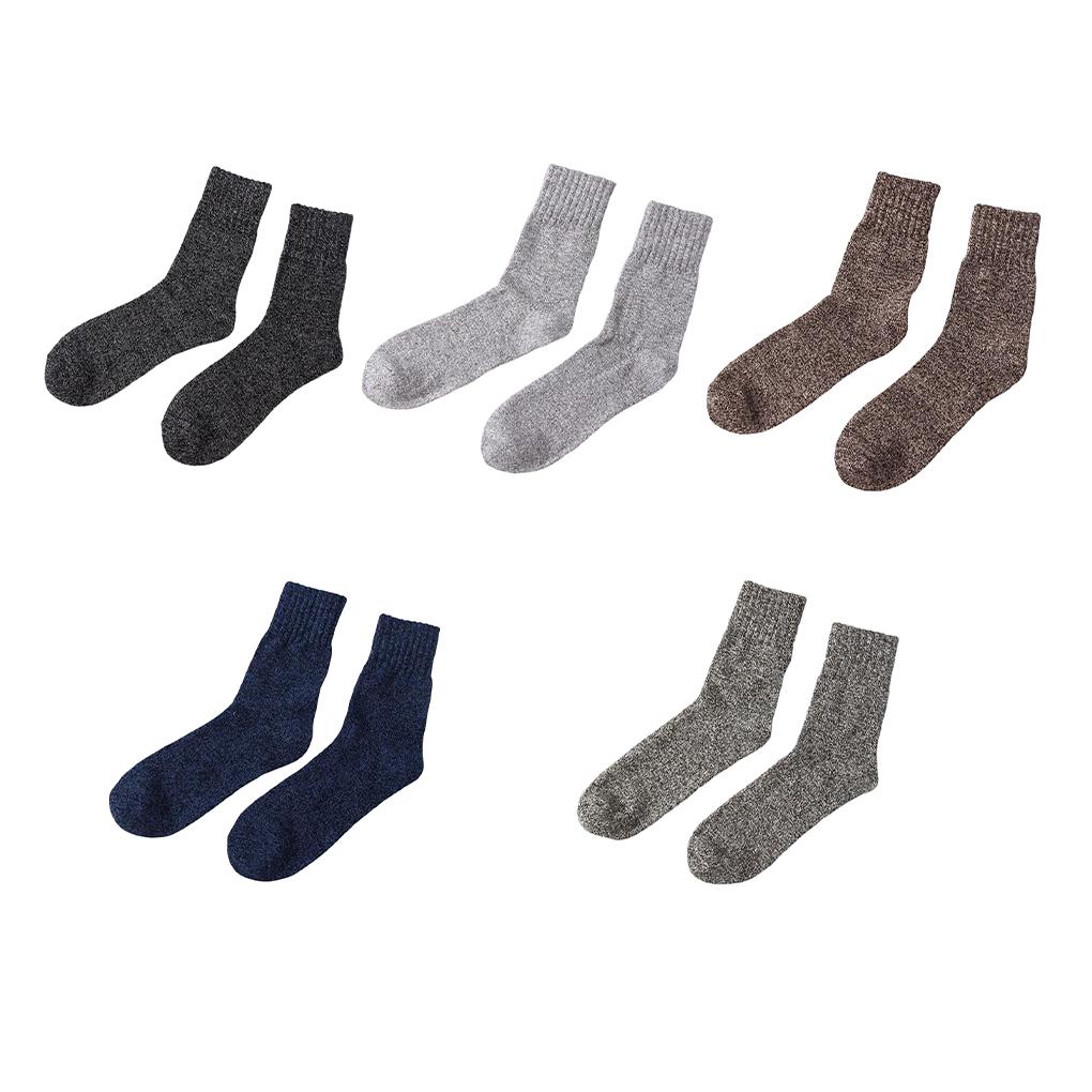 1 Pair Men Socks Winter Cold Weather Nonslip Hosiery Comfortable Foot Warmer Middle Tube Soft Dressing Clothing Footwear