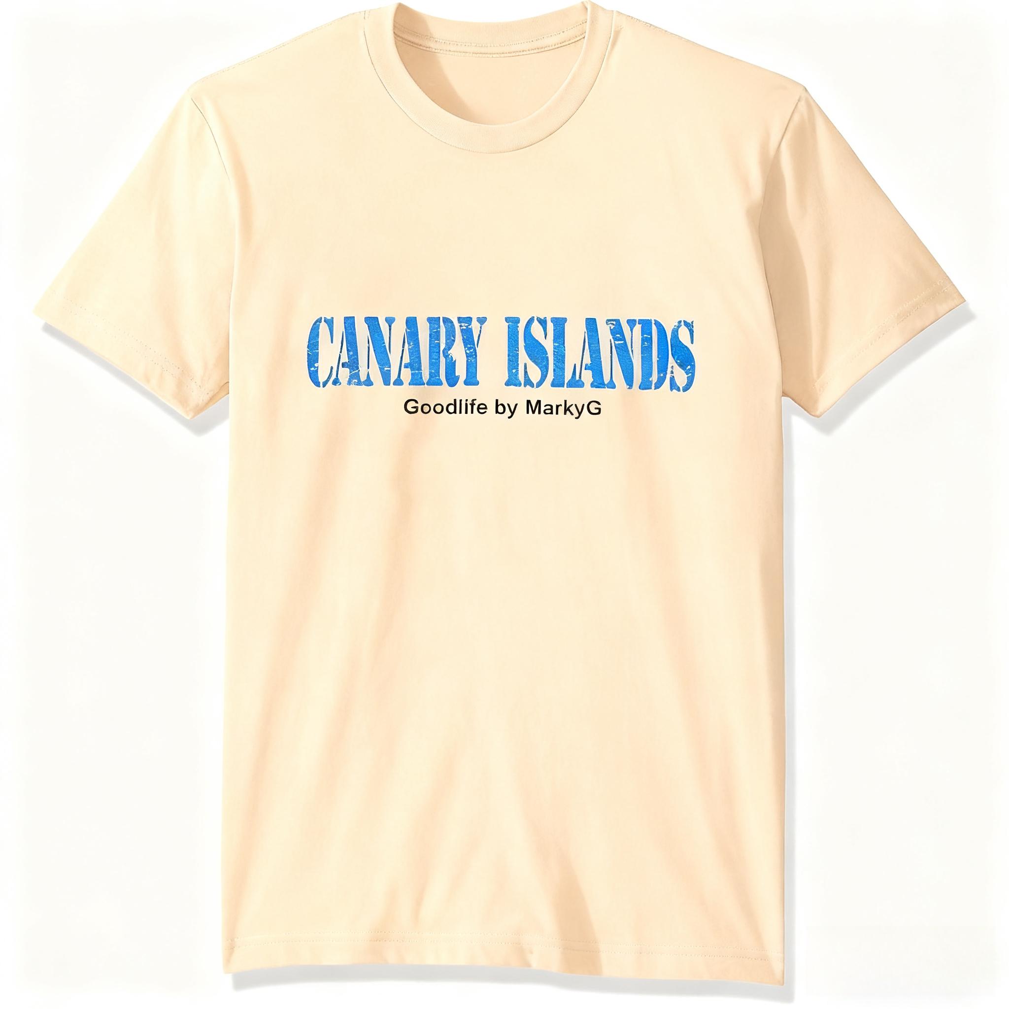 

Minimalist Canary Islands Cotton T-Shirt Bold Typography Trend Tee for Modern Fashionistas and Casual Street Style Enthusiasts 4XL