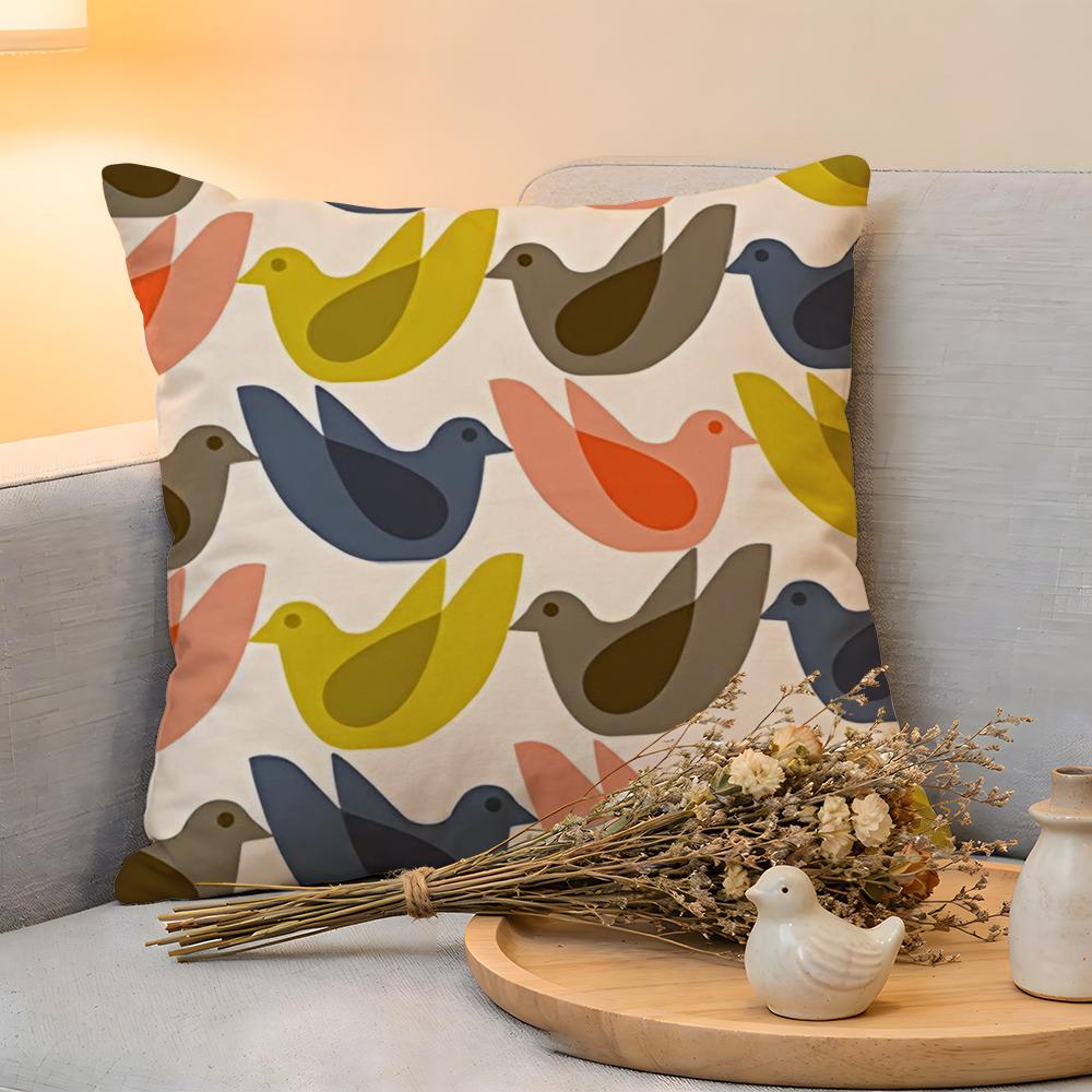 Federa per Cuscino Lino Delicata sulla Pelle Morbida Custodia Decorativa per Divano Arredamento Casa Moda Arte OOrla Kiely Floreale Federa per Cuscino