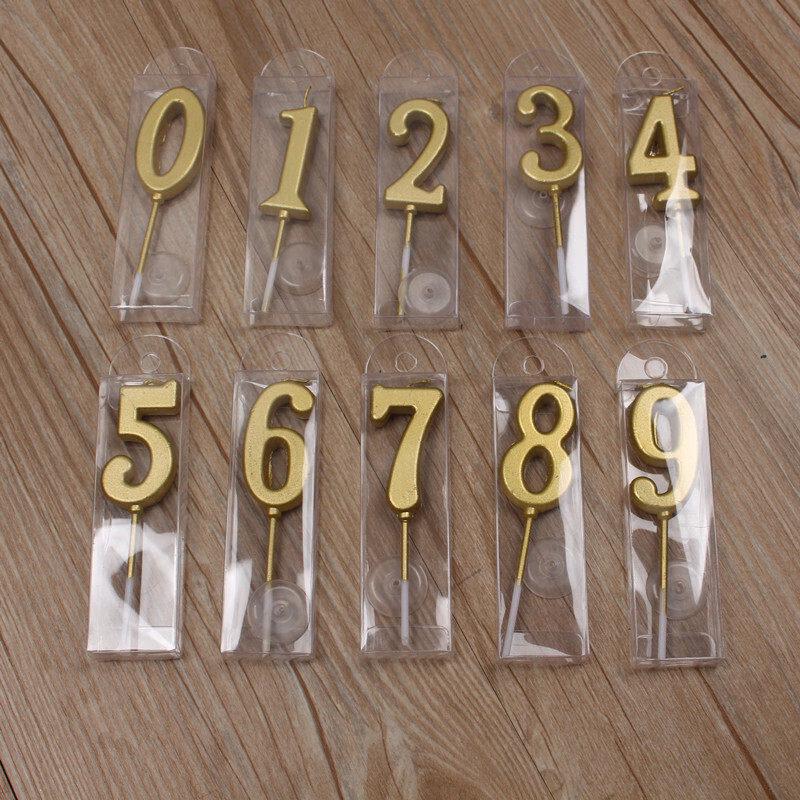 LIEI Golden Number Birthday Cake Topper