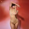 Seamless Shiny Silky High-Cut Bodysuit & Sexy Stockings Set - Large Size