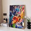 Disney Diamond Painting: Nick and Judys Famous Selfie Scene Cute DIY Rhinestone Mosaic Cross Stitch Kit Embroidery Gift for Home Decor