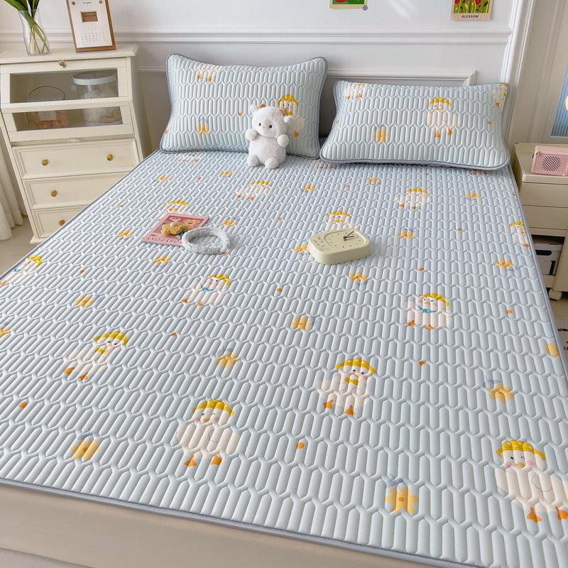 New Cartoon Comic Latex Summer Mat Washable Fresh Baby Ice Silk Summer Mat Child Air Conditioner Soft Seat