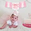 Girls Half Birthday Decorations 6 Month 1/2 Butterfly Birthday Tassel High Chair Banner Pink Room Party Decorations