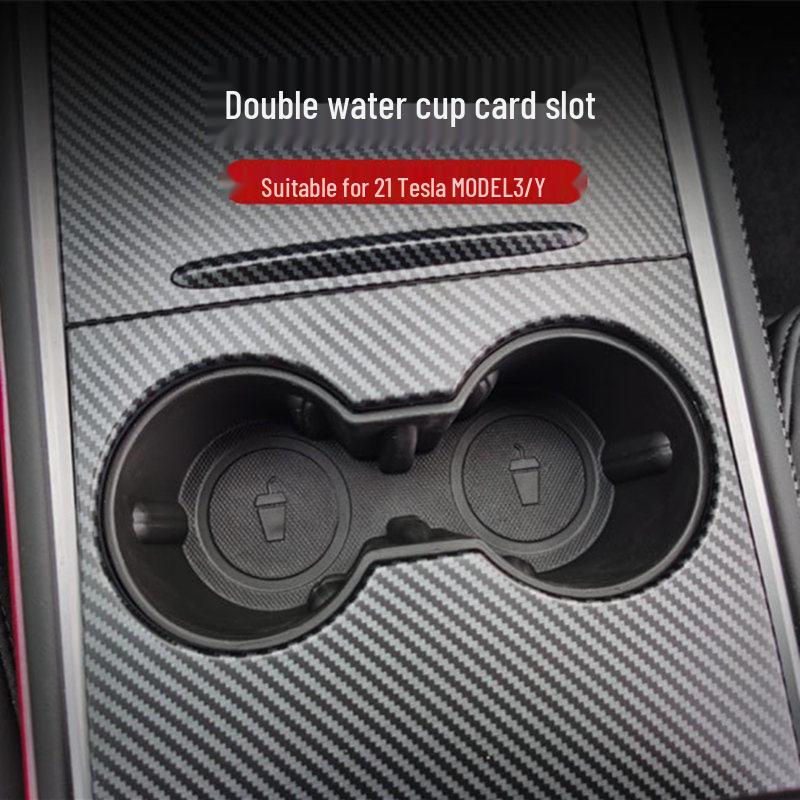 Tesla Model Y/3 Cup Holder Storage Tray Mat Accessory