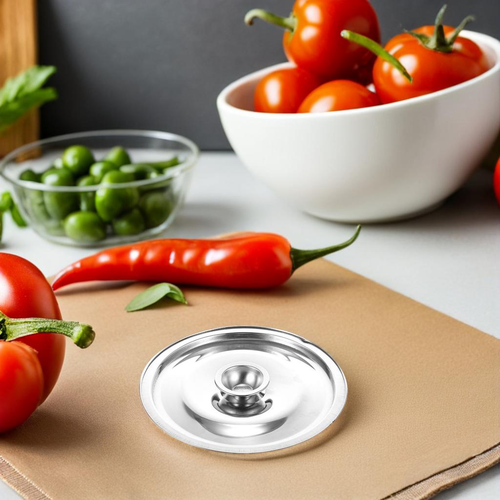 Universal Stainless Steel Pot Lid 16Cm for Oil Pot Seasoning Cooker Jar Pan Cover Heavy Duty Reusable Spill Proof Metal Lid