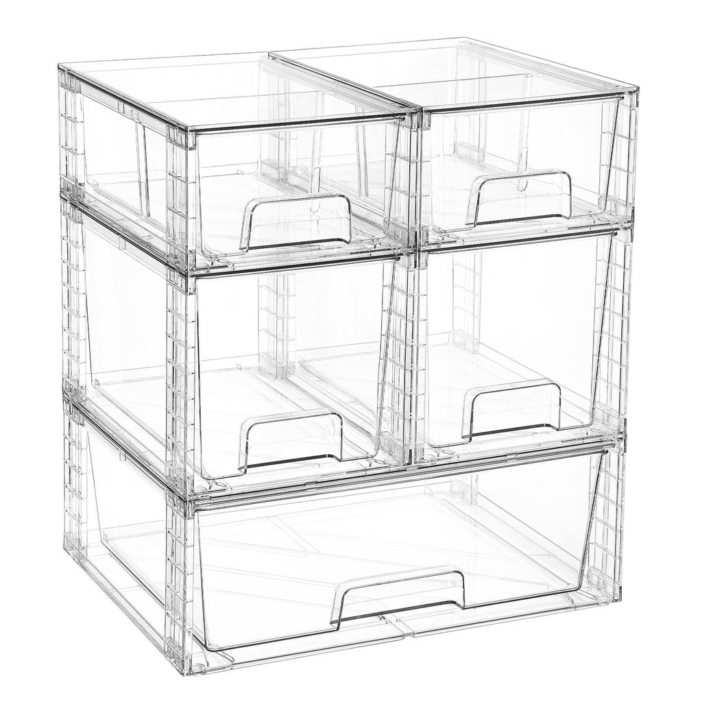 New cross-border detachable cosmetics storage box 12inch assembled transparentPETDesktop Storage Box Manufacturer Wholesale