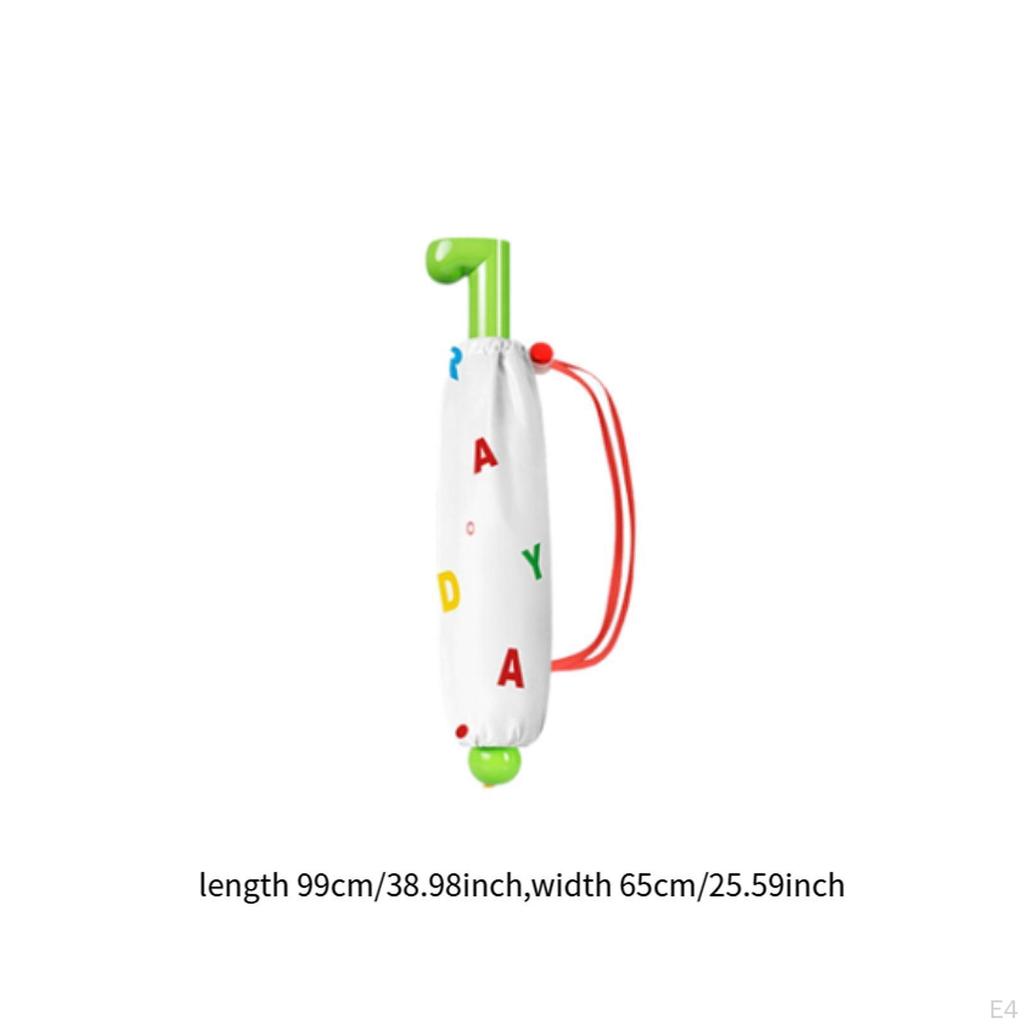 Cartoon Sun Rain Umbrella for Adults Kids, Personal Parasol Travel Beach