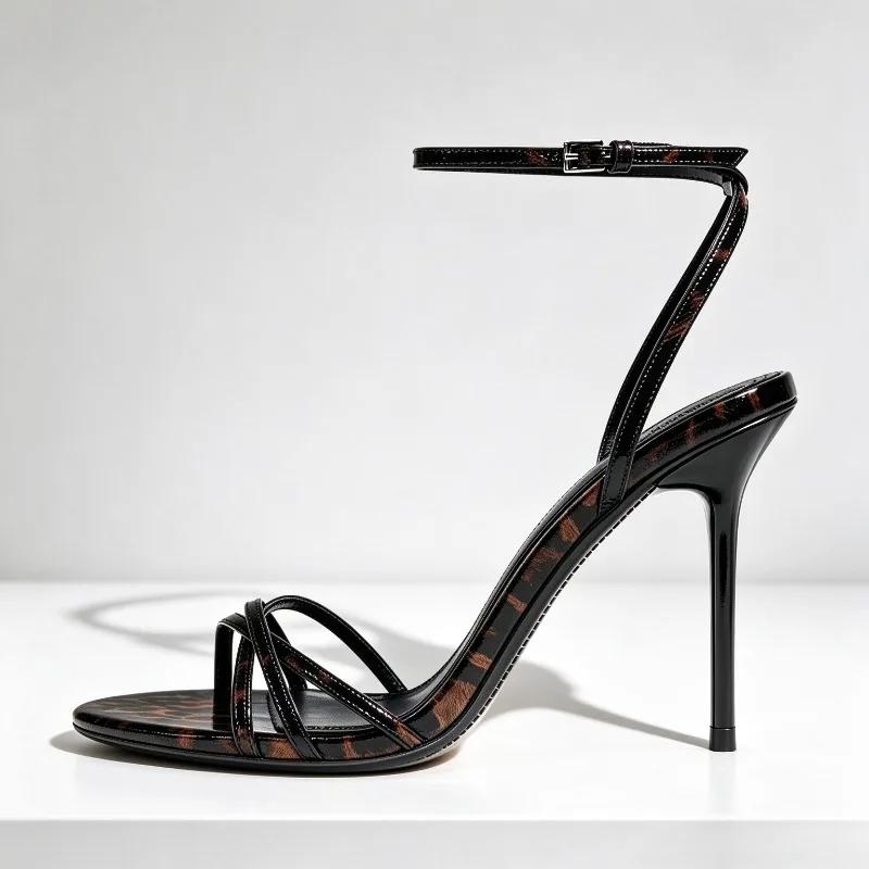 Elegant Women's Shoes Luxury Designer High-Heeled Sandals for Women Summer Sexy Peep-toe Ankle Strap High Heeles Party Shoes