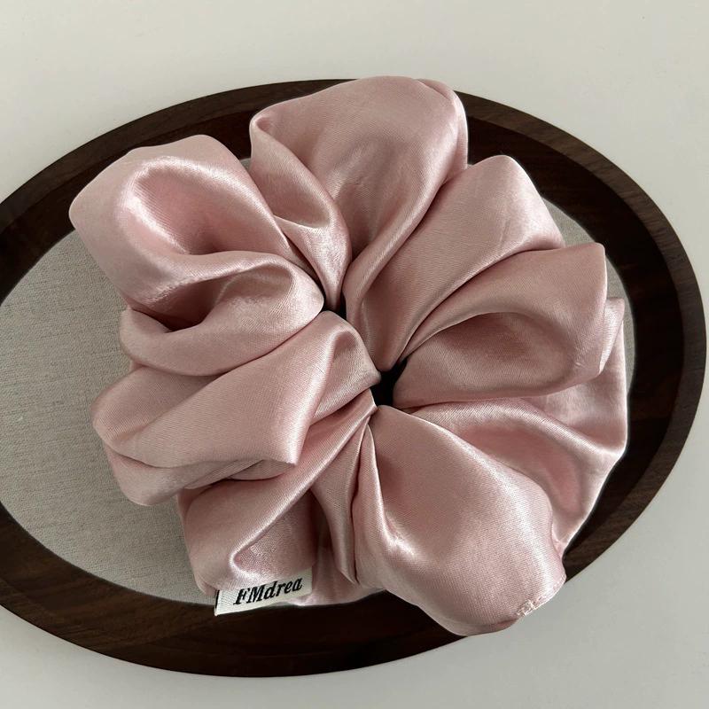 korea big silk scrunchies for women elastic  blue hair tie girls large hair rubber bands satin scrunchies hair accessories