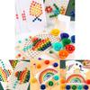 Rainbow Clip Beads Family Interactive Wooden Puzzle Toy For Early Learning