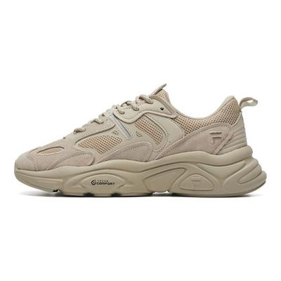 Mars 2 Tela Ante Retro Running Deportes Absorción de Impactos Duradero Caña Baja Zapatos de Estilo de Vida Zapatilla de Mujer Camello-Seda F12W131116FDO