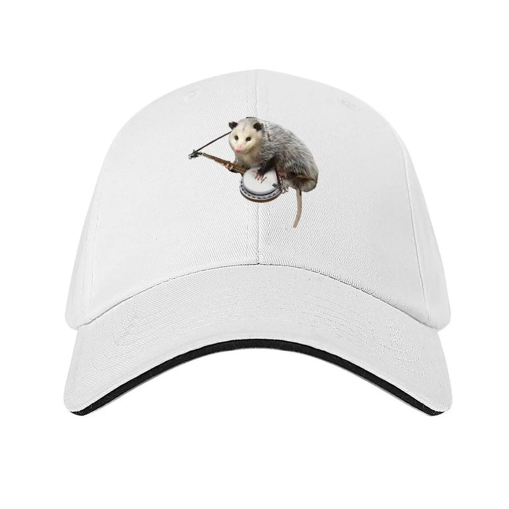 Opossum Playing Banjo ANIME UnisexGA CARTOON GIFT Baseball Cap party Hat hard hat luxury Women cap Luxury Unisex cap Boy Child Womens