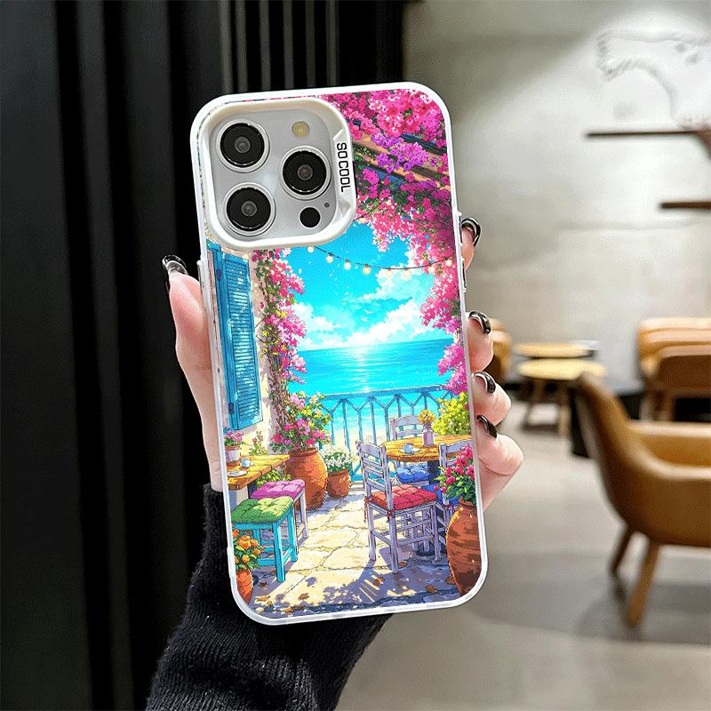 Anime Aesthetic Scenery Soft Phone Case for iPhone 15 16 17 Pro Max 17Air 16E 14 Plus 13 12 Mini Shockproof Cover Back Shell