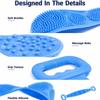 Double-Sided Silicone Body Scrubber Long Strip Exfoliating Bath Towel  Shower Bathing