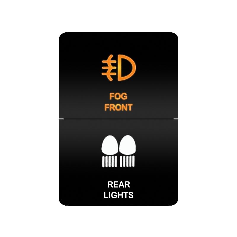 12V 24V LED Rocker Switch Dual Button ON/OFF Amber White Light for LED Light Bar Fog Lights Jeep Toyota 4Runner Land Cruiser