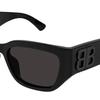 Balenciaga Rectangular Sunglasses With Matching Color Logo Women Sunglasses Black BB0361SK-001