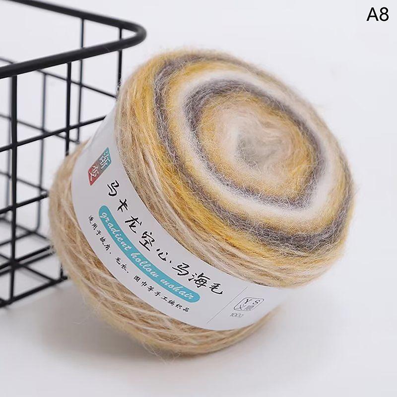 

Градиентная разноцветная мохеровая разноцветная радужная пряжа 165 метров, ручная работа, мягкая пряжа для вязания крючком свитера, куртки