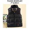 Unisex Black Puffer Vest With Hood Warm Cotton-Padded Sleeveless Jacket Winter Casual Wear