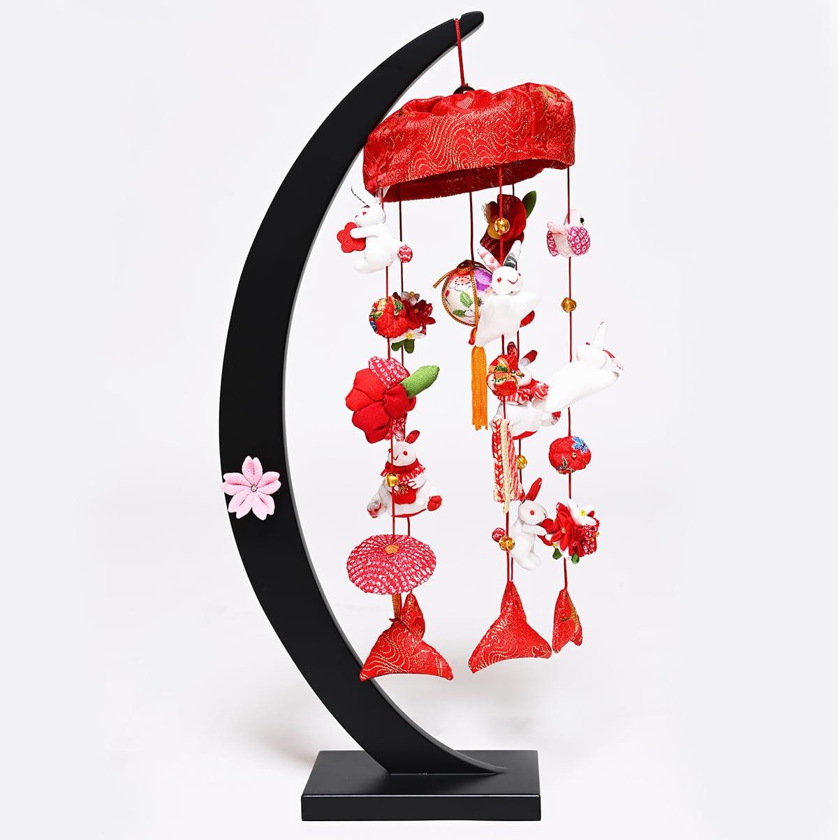 

Подвесные кролики и собранные цветы Подвесной цветок в форме полумесяца для украшения стола [Подвесные украшения] [Куклы Хина] куклы, куклы, [Подвесные куклы] [Хина