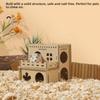 Natural Wooden Hamster House Durable Small Pets Hideaway New Cage Decor  for Chinchilla