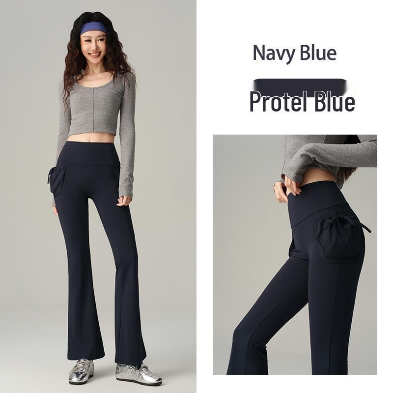 3D Bag Micro Flare High Waist Yoga Pants with Pockets – New Style Women s Flare Pants M (45-52.5 kg)