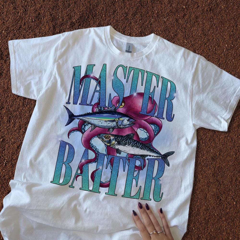 Мастер-приманщик Рыбалка на окуня Рыбак Забавный Мем Графические Футболки Мужские Повседневные Хлопковые Футболки С коротким рукавом Винтажные Летние Популярные Футболки S