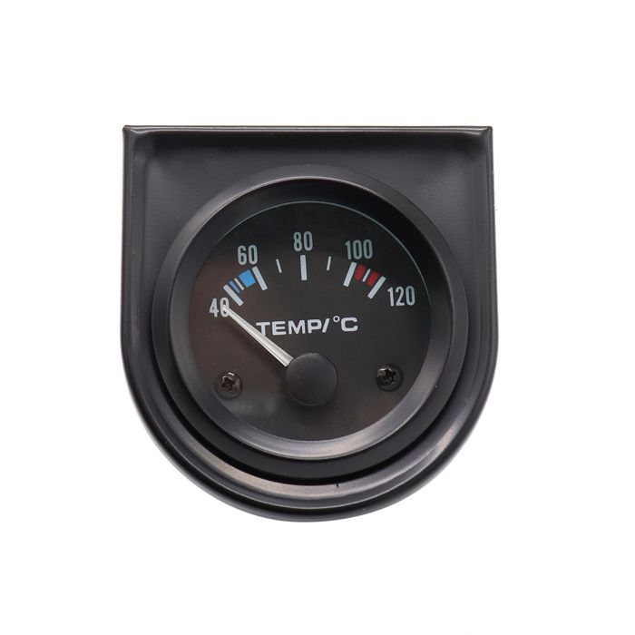 Jauge température eau - AIMOONSA - 52 mm (2") - 40-120°C - Boîtier noir & LED blanche - 12V