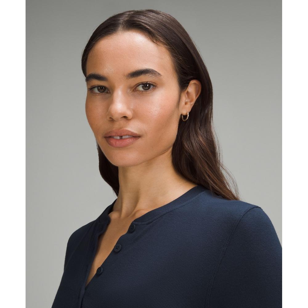 Lululemon Hold Tight Long Sleeve Henley True Navy