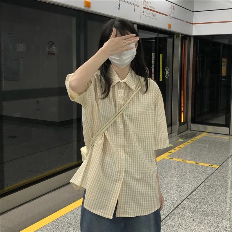 Female Summer Unique Thin Top Student Short Sleeved Casual Shirt